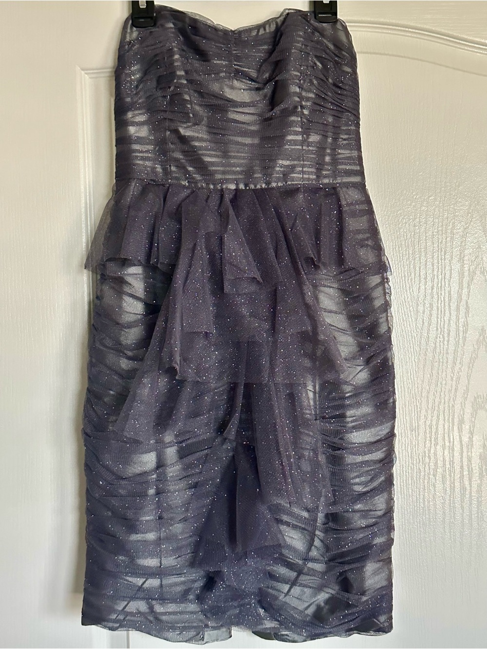 Jill Stuart Strapless Sparkle Tulle Dress in Lavender